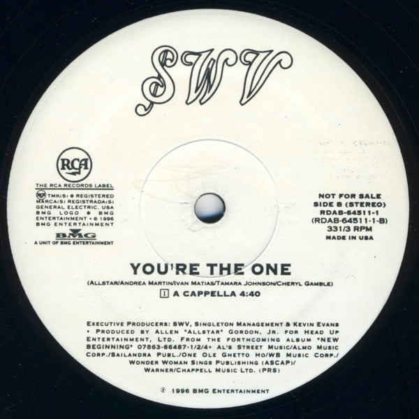 SWV : You're The One (12", Promo)