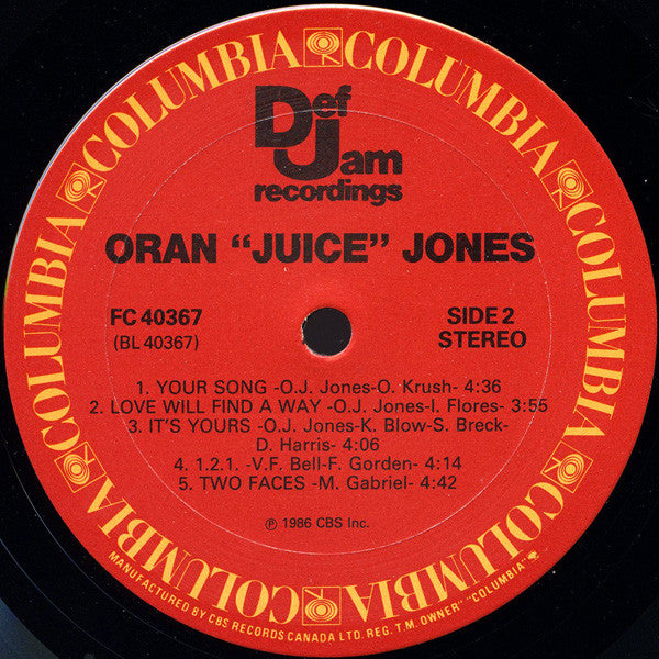 Oran 'Juice' Jones : Juice (LP, Album)
