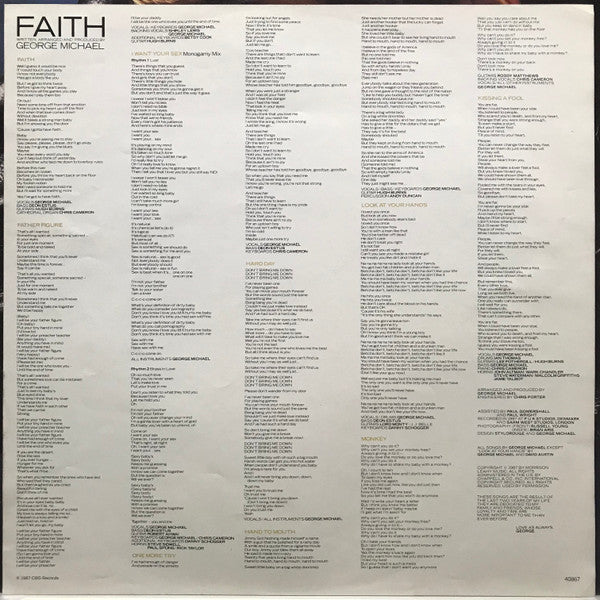 George Michael : Faith (LP, Album)
