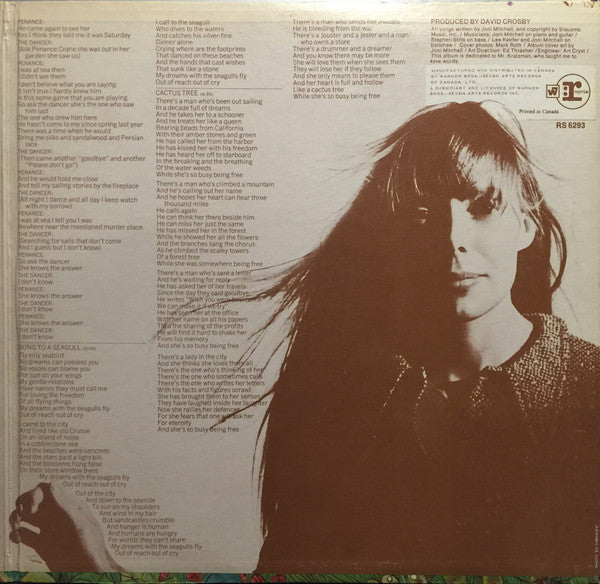 Joni Mitchell : Song To A Seagull (LP, Album, Gat)