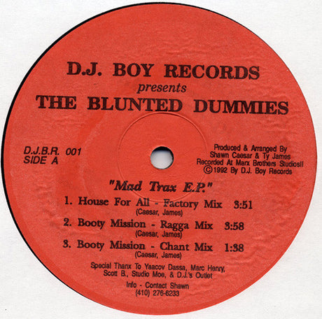 Blunted Dummies : Mad Trax E.P. (12", EP)