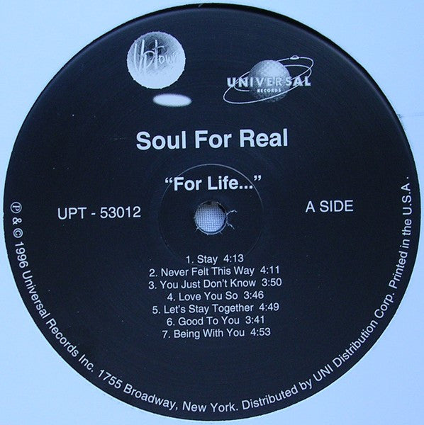 Soul For Real : For Life... (LP, Album)