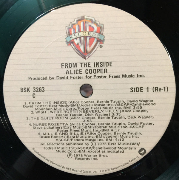 Alice Cooper (2) : From The Inside (LP, Album)