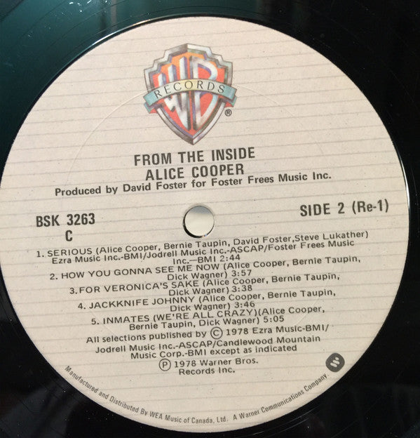 Alice Cooper (2) : From The Inside (LP, Album)