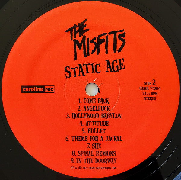 Misfits : Static Age (LP, Album, RP)