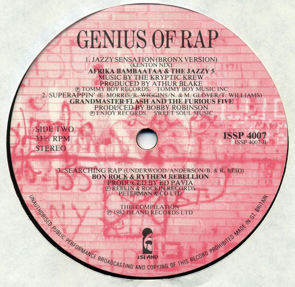 Various : Genius Of Rap (LP, Comp + 12" + Ltd)