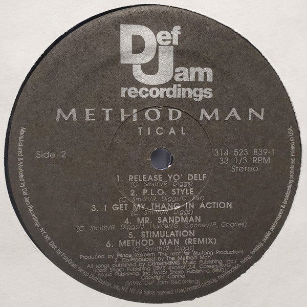 Method Man : Tical (LP, Album)