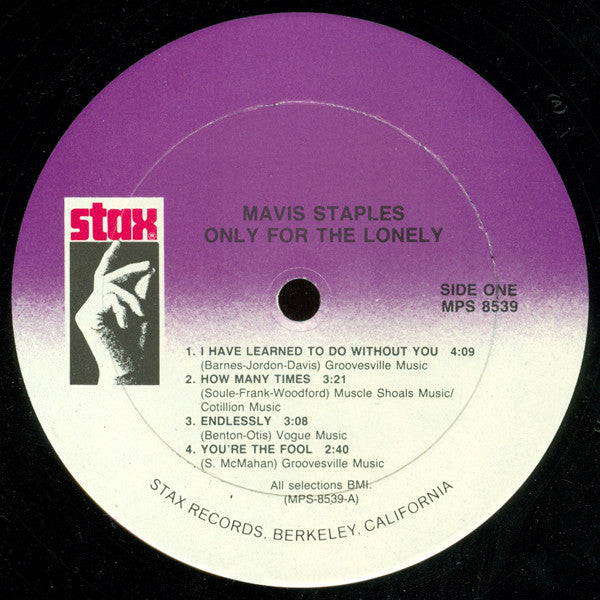 Mavis Staples : Only For The Lonely (LP, Album, RE)