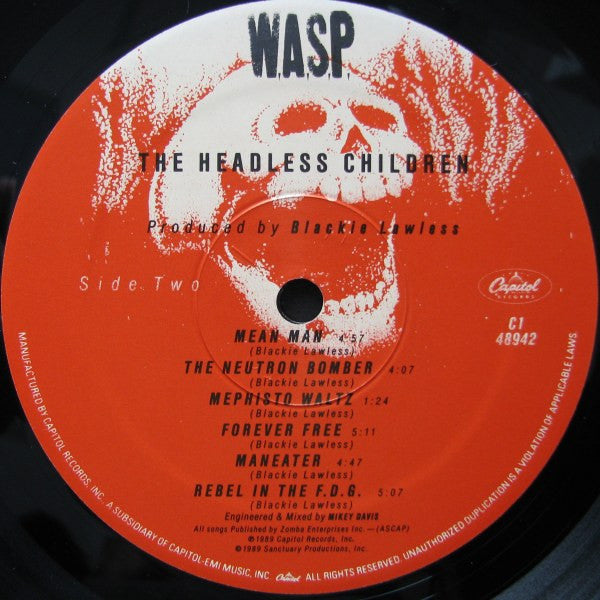 W.A.S.P. : The Headless Children (LP, Album)