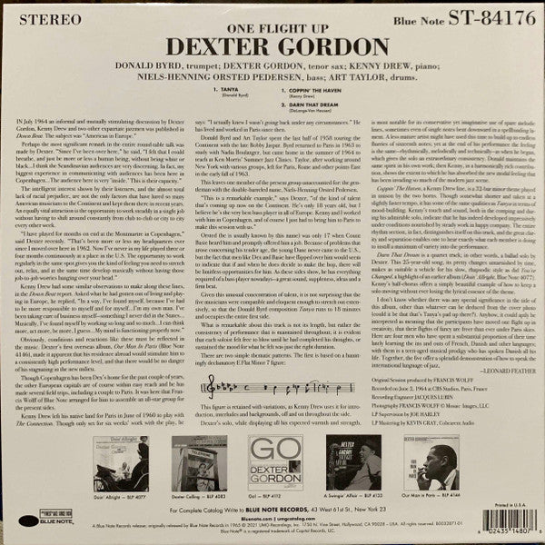 Dexter Gordon : One Flight Up (LP, Album, RE, 180)