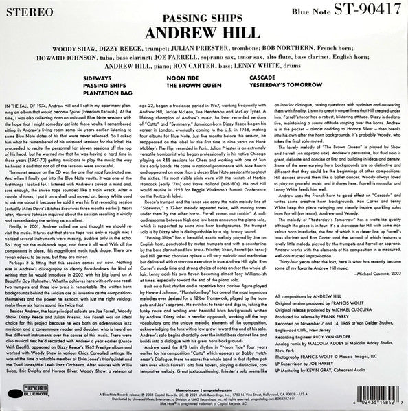Andrew Hill : Passing Ships (LP, 180 + LP, S/Sided, 180 + Album, RE, Gat)