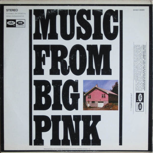 The Band : Music From Big Pink (LP, Album, Gat)