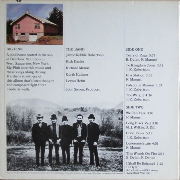 The Band : Music From Big Pink (LP, Album, Gat)