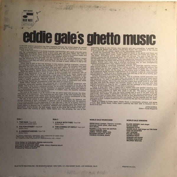 Eddie Gale : Eddie Gale's Ghetto Music (LP, Album, All)