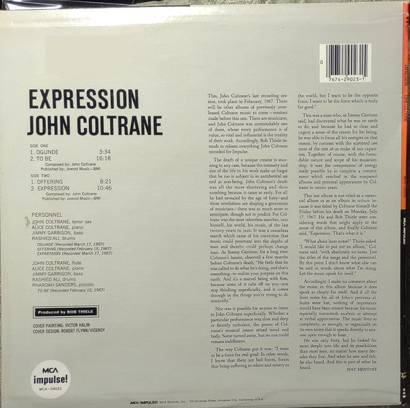 John Coltrane : Expression (LP, Album, RE)