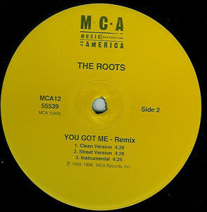 The Roots Featuring Erykah Badu : You Got Me (12")