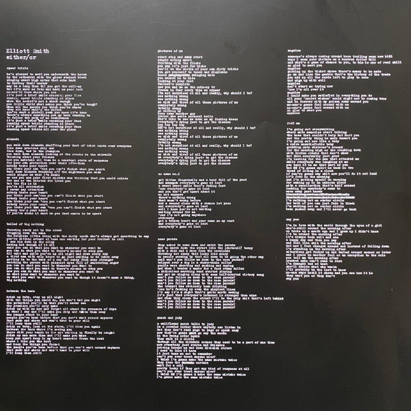 Elliott Smith : Either / Or (LP, Album, RP, 180)