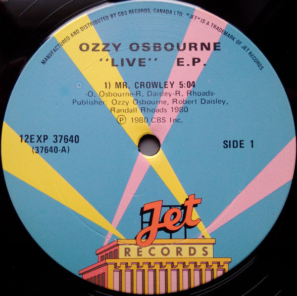 Ozzy Osbourne : Live E.P. (12", EP)