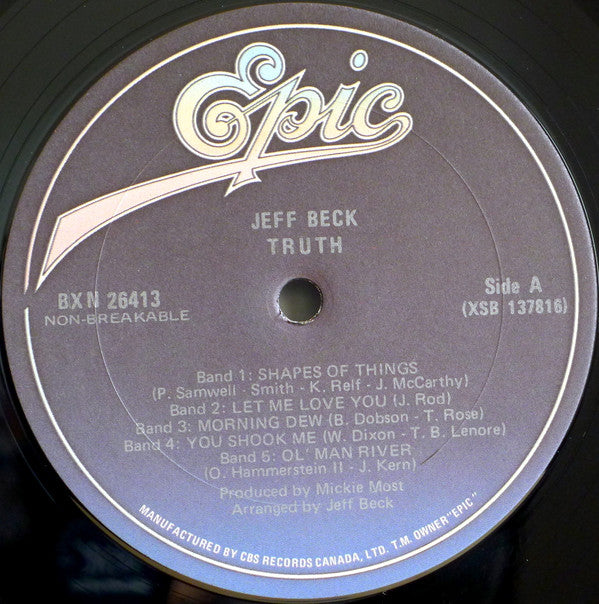 Jeff Beck : Truth (LP, Album, RE)