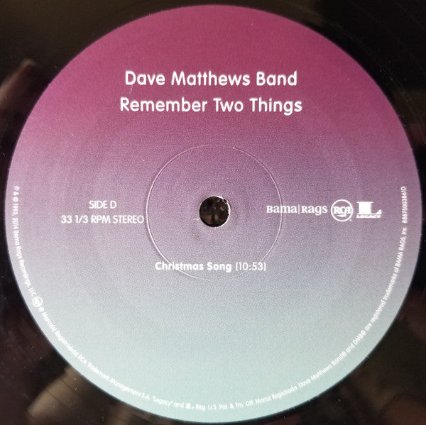 Dave Matthews Band : Remember Two Things (2xLP, Album, RE, 180)