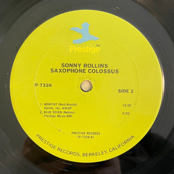 Sonny Rollins : Saxophone Colossus (LP, Album, RE)
