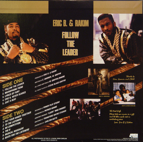 Eric B. & Rakim : Follow The Leader (LP, Album, RE, 180)
