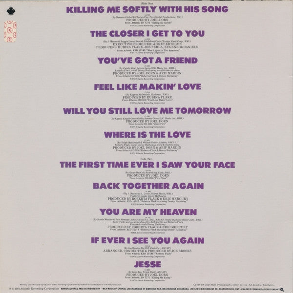 Roberta Flack : The Best Of Roberta Flack (LP, Comp)