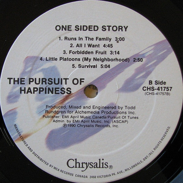 The Pursuit Of Happiness : One Sided Story (LP, Album)