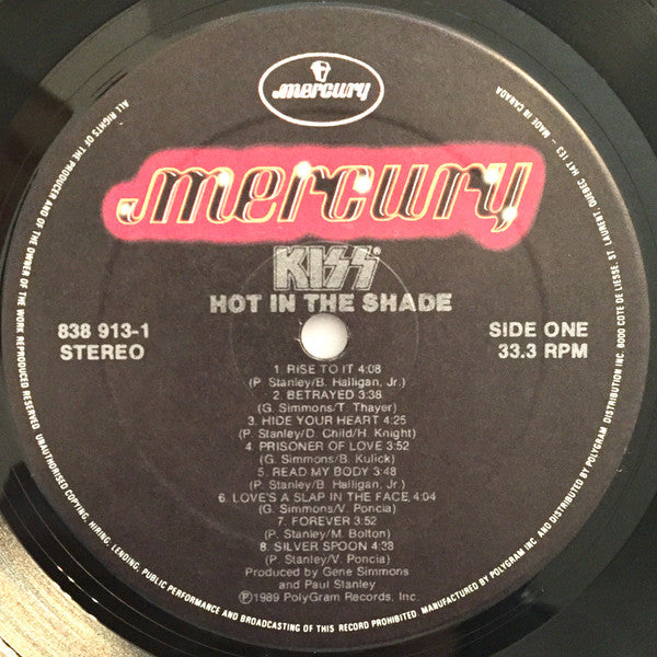 Kiss : Hot In The Shade (LP, Album)