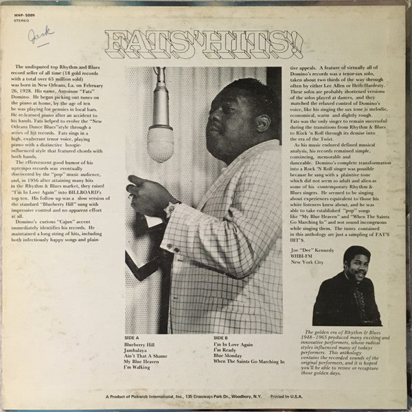 Fats Domino : Fats' Hits! (LP, Comp)