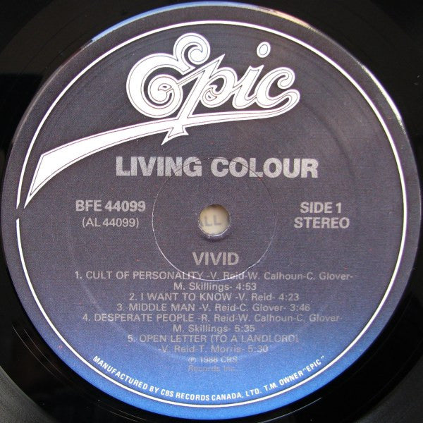 Living Colour : Vivid (LP, Album)
