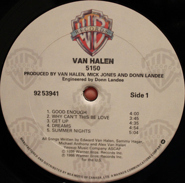 Van Halen : 5150 (LP, Album)