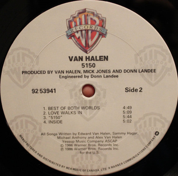 Van Halen : 5150 (LP, Album)