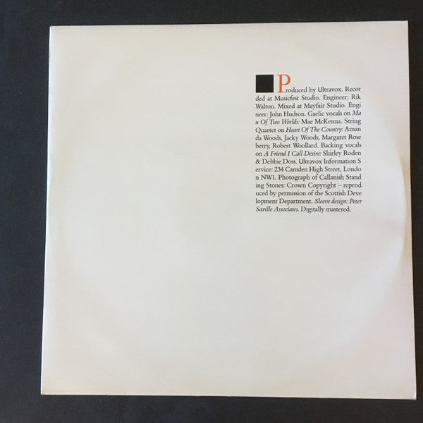 Ultravox : Lament (LP, Album, Promo)