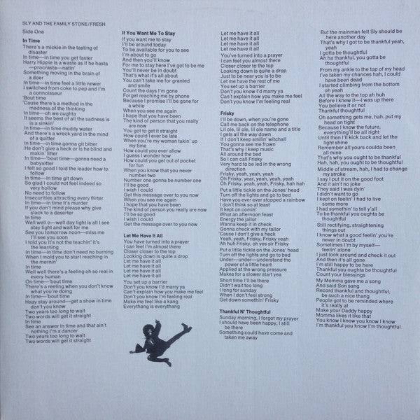 Sly & The Family Stone : Fresh (LP, Album, Uni)