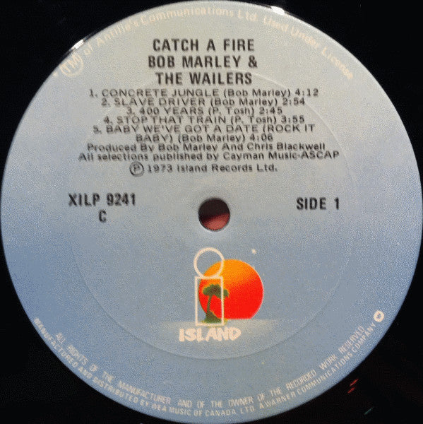 Bob Marley & The Wailers : Catch A Fire (LP, Album, RE)