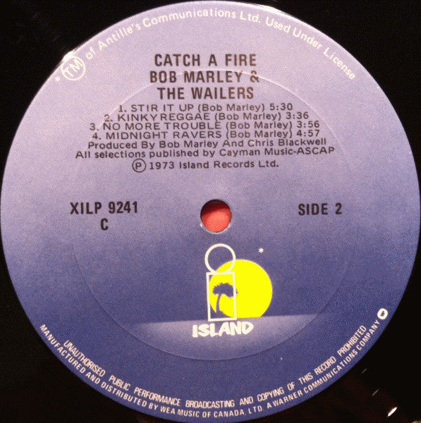 Bob Marley & The Wailers : Catch A Fire (LP, Album, RE)