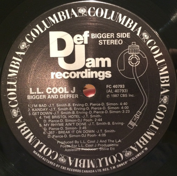 LL Cool J : Bigger And Deffer (LP, Album)