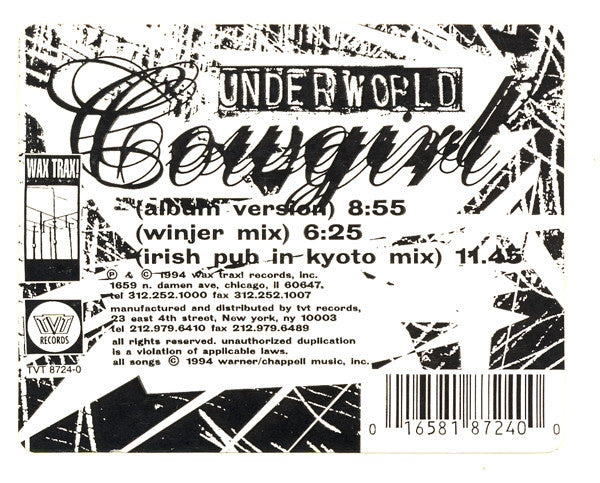 Underworld : Cowgirl (12", Single)