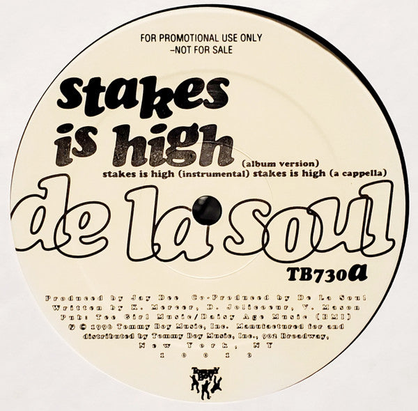 De La Soul : Stakes Is High (12", Promo)