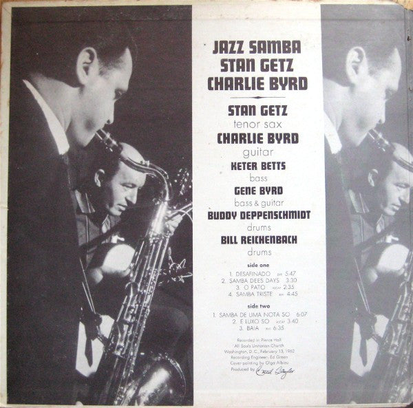 Stan Getz / Charlie Byrd : Jazz Samba (LP, Album, Gat)