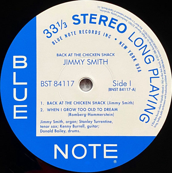 Jimmy Smith : Back At The Chicken Shack (LP, Album, RE, 180)