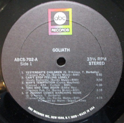 Goliath (9) : Goliath (LP, Album, Gat)