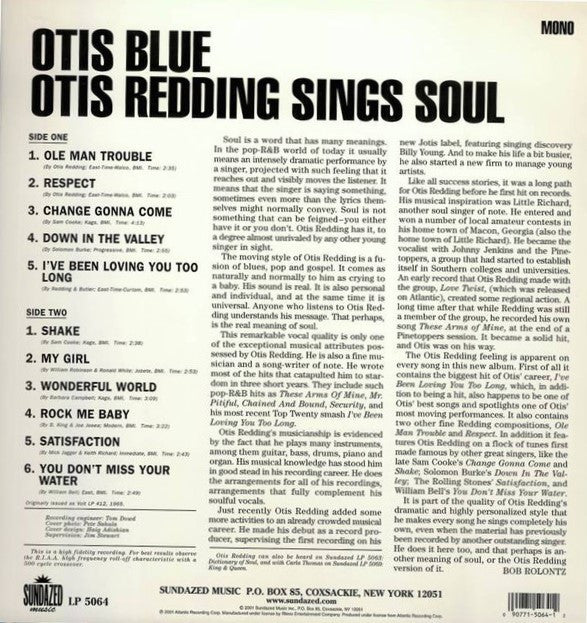Otis Redding : Otis Blue / Otis Redding Sings Soul (LP, Album, Mono, RE)
