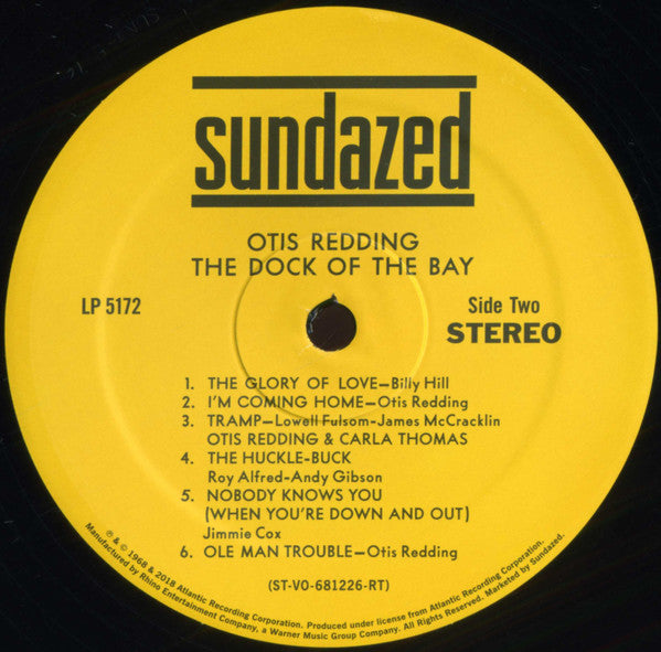 Otis Redding : The Dock Of The Bay (LP, Album, RE)