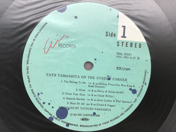 Tatsuro Yamashita : On The Street Corner (LP, Album, Ltd, Fix)