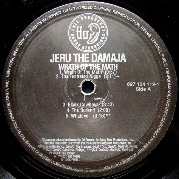 Jeru The Damaja : Wrath Of The Math (2xLP, Album, RE)