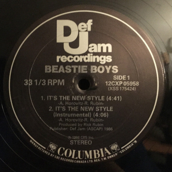 Beastie Boys : It's The New Style / Paul Revere (12", Single)