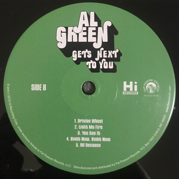 Al Green : Gets Next To You (LP, Album, RE, 180)