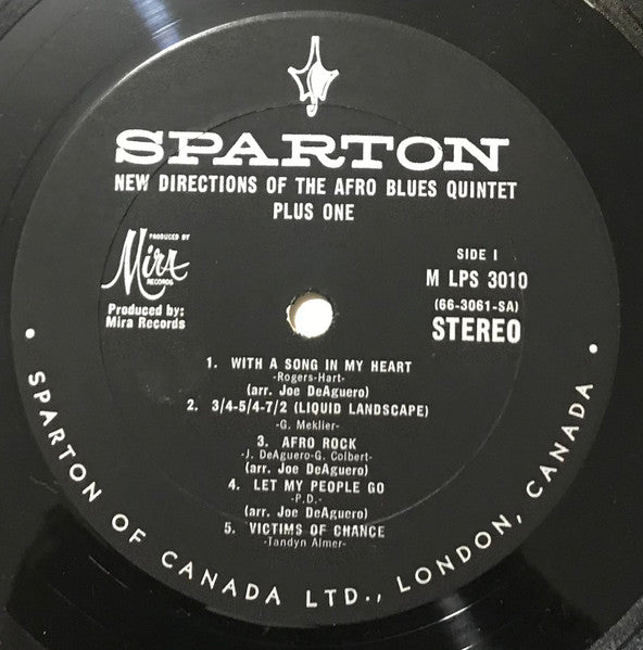 The Afro Blues Quintet Plus One : New Directions Of The Afro Blues Quintet Plus One (LP, Album)